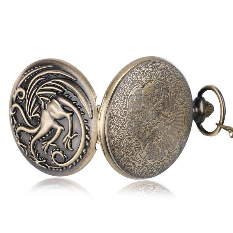 Bronze Quartz Full Hunter Pocket Watch - Lernaean Hydra - Pocket Watch Net