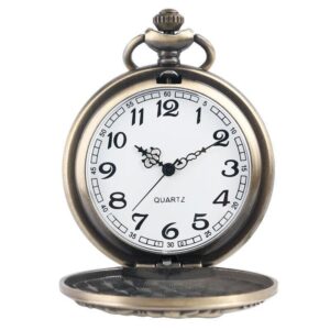 Bronze Quartz Full Hunter Pocket Watch  - Lernaean Hydra - Pocket Watch Net