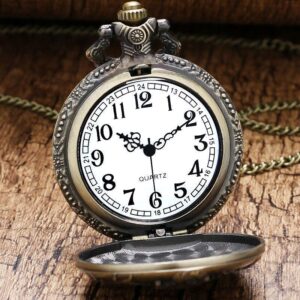 Bronze Quartz Full Hunter Pocket Watch - Original Dragon - Pocket Watch Net
