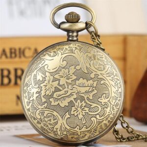 Bronze Quartz Full Hunter Pocket Watch - Statue of Liberty - Pocket Watch Net