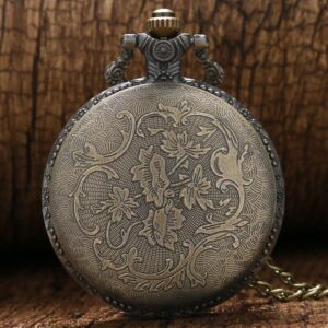 Bronze Quartz Full Hunter Pocket Watch - Trucker - Pocket Watch Net