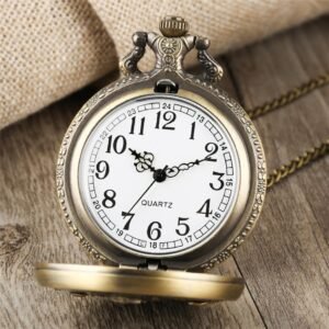 Bronze Steampunk Quartz Full Hunter Pocket Watch - Skorp - Pocket Watch Net