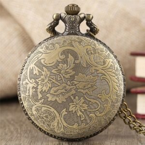 Bronze Steampunk Quartz Full Hunter Pocket Watch - Skorp - Pocket Watch Net