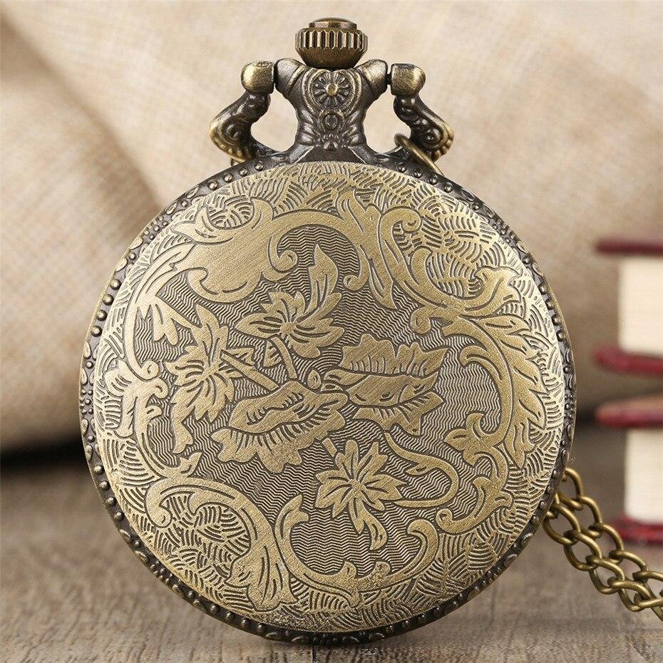 Bronze Steampunk Quartz Full Hunter Pocket Watch - Skorp - Pocket Watch Net