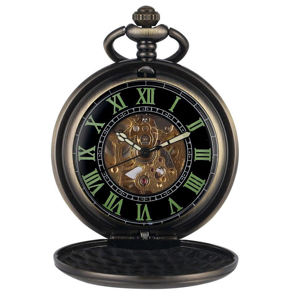 Copper Automatic Full Hunter Pocket Watch - Copper Lining - Pocket Watch Net