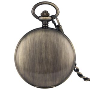 Copper Automatic Full Hunter Pocket Watch - Copper Lining - Pocket Watch Net