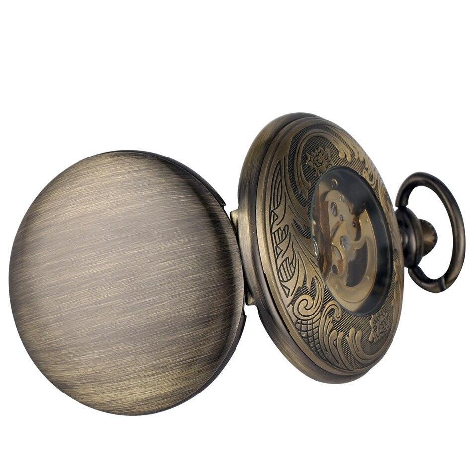 Copper Automatic Full Hunter Pocket Watch - Copper Lining - Pocket Watch Net