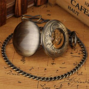 Copper Automatic Full Hunter Pocket Watch - Copper Lining - Pocket Watch Net