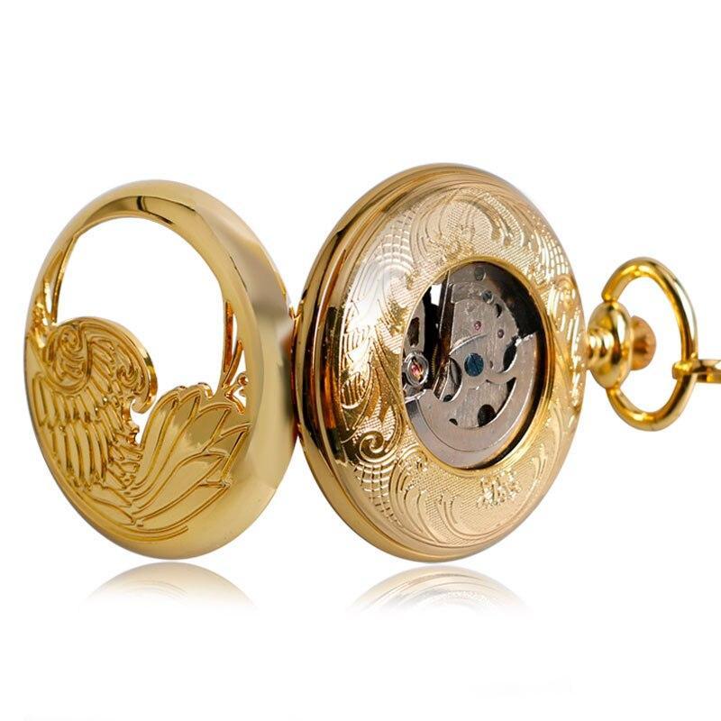 Gold Automatic Pocket Watch - Golden Bird - Pocket Watch Net