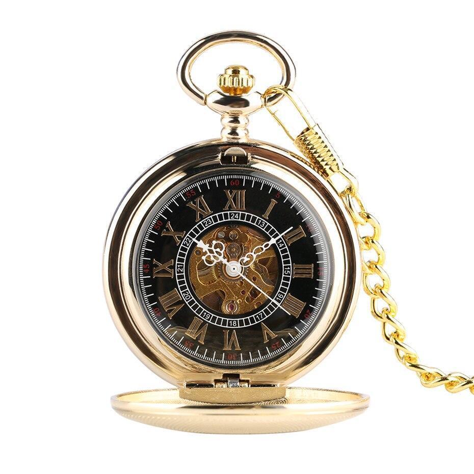 Gold Mechanical Full Hunter Pocket Watch - New England - Pocket Watch Net