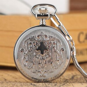 Men's Automatic Open Face Pocket Watch - Black Light - Pocket Watch Net