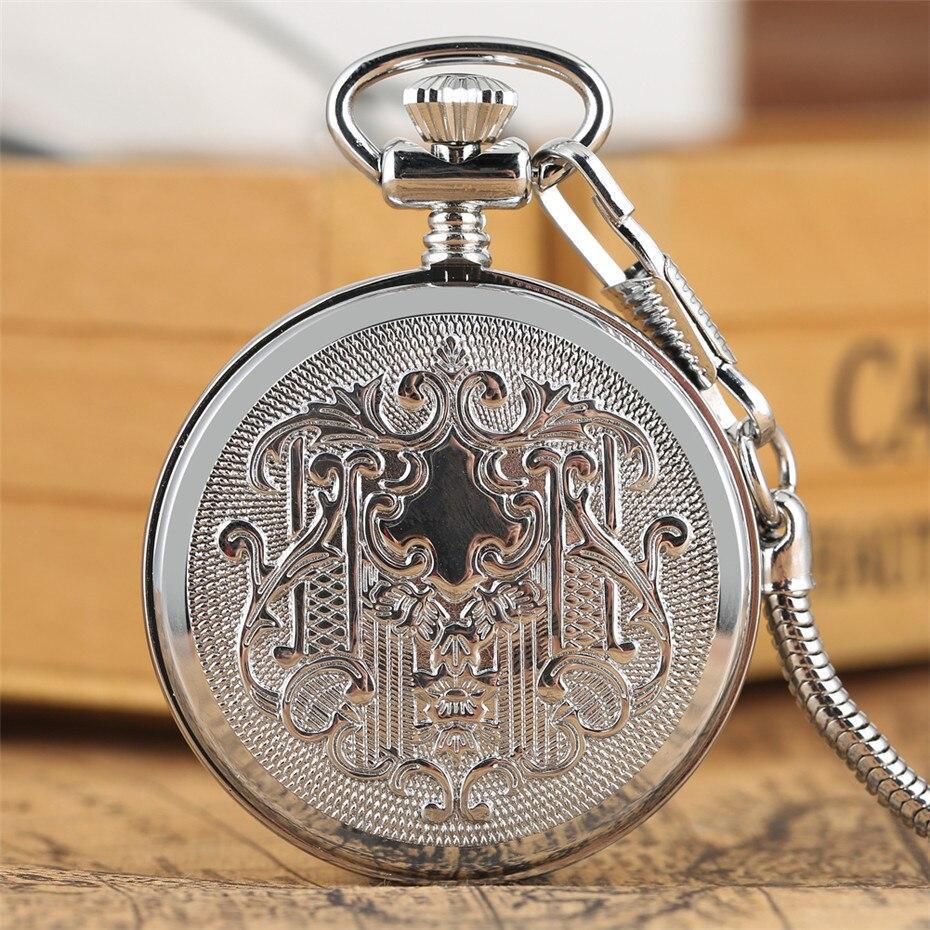 Men's Automatic Open Face Pocket Watch - Black Light - Pocket Watch Net