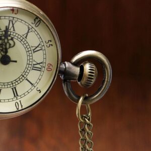 Men's Vintage Quartz Open Face Pocket Watch - Arka 79 - Pocket Watch Net