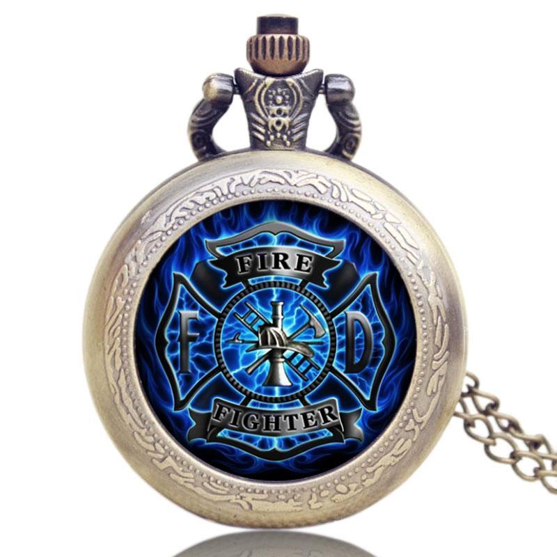 Modern Full Hunter Quartz Pocket Watch - F.F Design - Pocket Watch Net