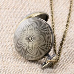 Modern Full Hunter Quartz Pocket Watch - F.F Design - Pocket Watch Net