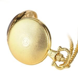 Modern Quartz Full Hunter Pocket Watch - Hypnotic Stained Glass - Pocket Watch Net