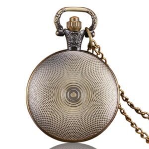 Modern Quartz Full Hunter Pocket Watch - Iron Gems - Pocket Watch Net