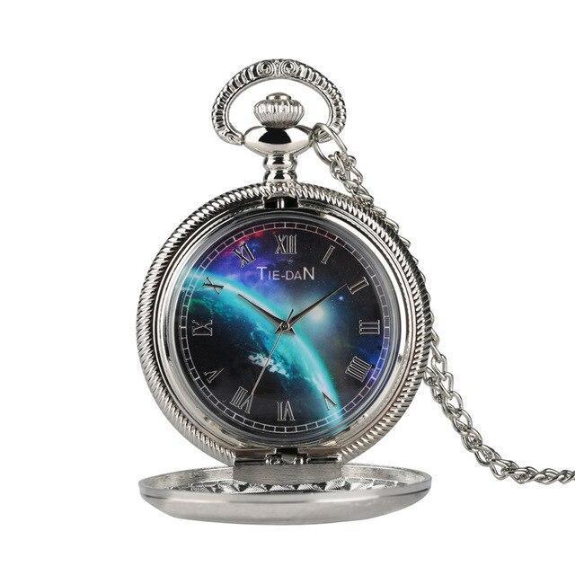 Modern Quartz Half Hunter Pocket Watch - Multiverse - Pocket Watch Net