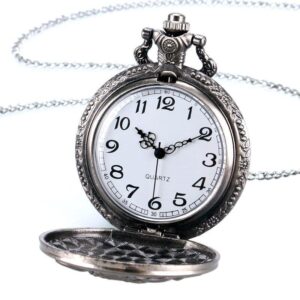 Quartz Full Hunter Pocket Watch - Wild Wolf - Pocket Watch Net