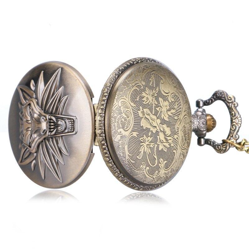 Quartz Full Hunter Pocket Watch - Wild Wolf - Pocket Watch Net