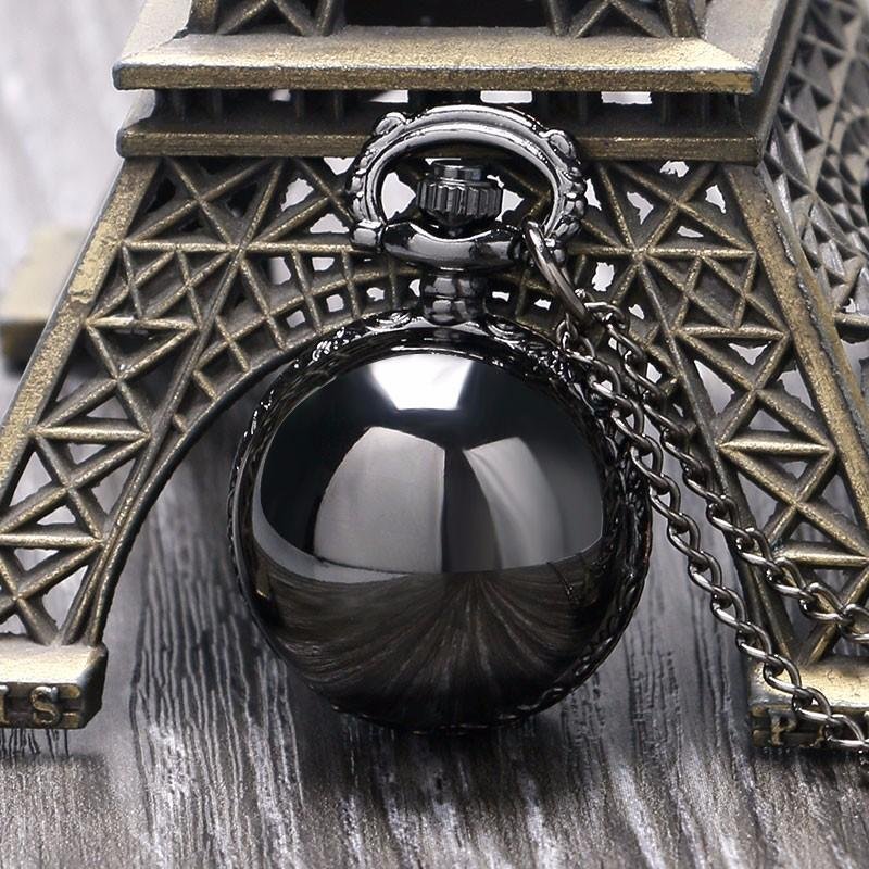Quartz Pendant Watch - Black Vask - Pocket Watch Net
