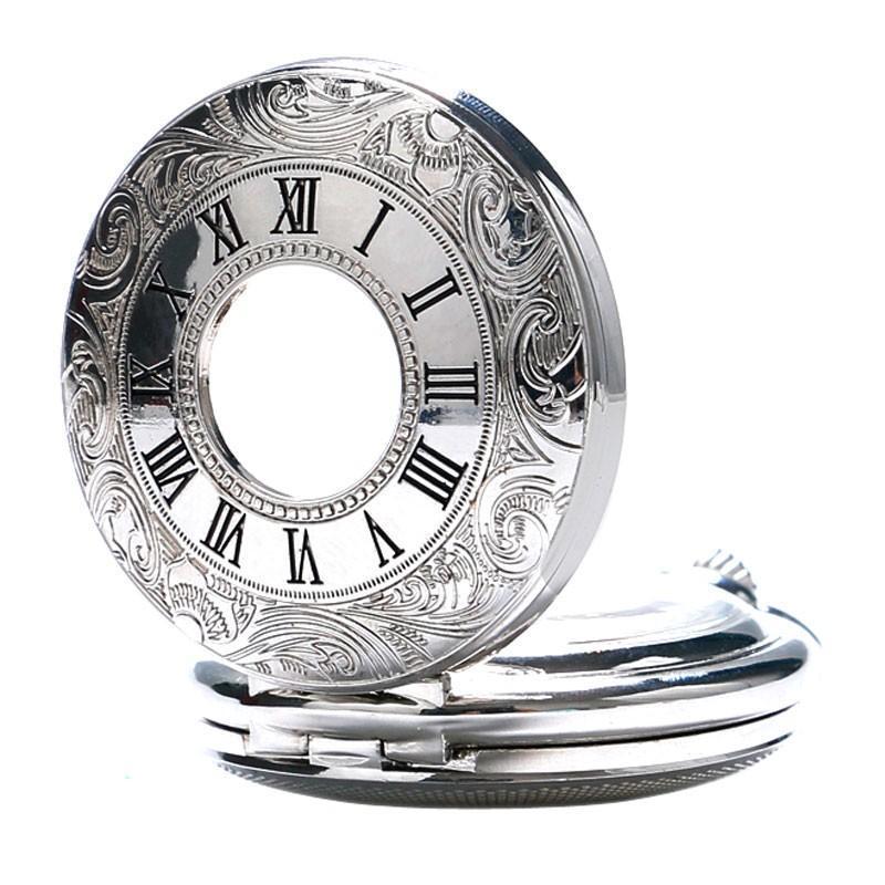 Silver Vintage Mechanical Pocket Watch - Silverpunk - Pocket Watch Net