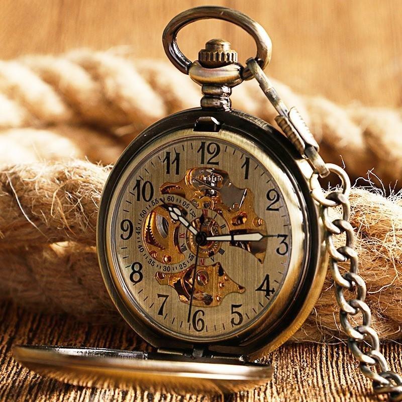 Vintage Automatic Half Hunter Pocket Watch - Mortimer - Pocket Watch Net