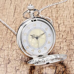 Vintage Half Hunter Quartz Pocket Watch - Golden Aura - Pocket Watch Net
