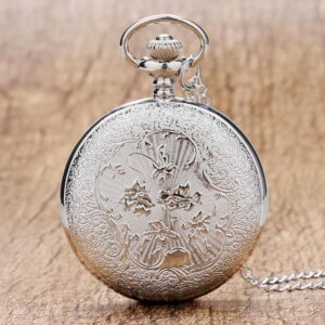 Vintage Half Hunter Quartz Pocket Watch - Golden Aura - Pocket Watch Net