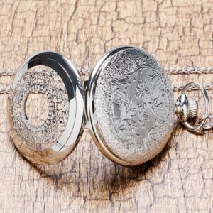 Vintage Half Hunter Quartz Pocket Watch - Golden Aura - Pocket Watch Net