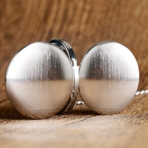 Vintage Mechanical Double Hunter Pocket Watch - Silver Butterfly - Pocket Watch Net