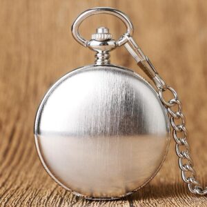 Vintage Mechanical Double Hunter Pocket Watch - Silver Butterfly - Pocket Watch Net