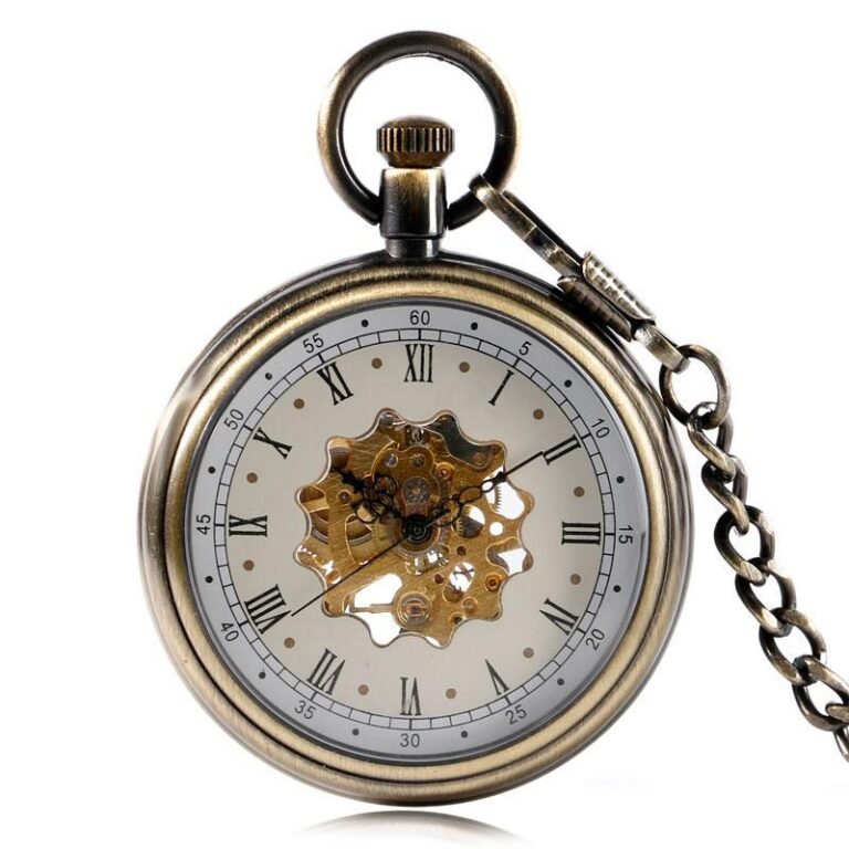 Vintage Mechanical Open Face Pocket Watch - Classic Jones