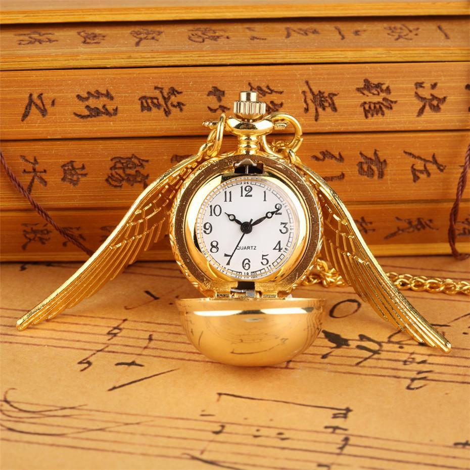 Women Quartz Pendant Watch - Golden Snitch - Pocket Watch Net