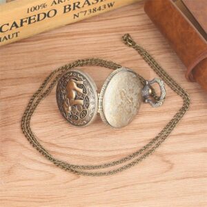 Women's Bronze Full Hunter Pocket Watch  - Asian Elephant - Pocket Watch Net