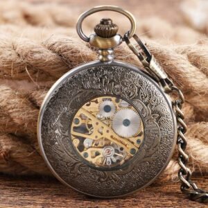 Women's Bronze Mechanical Pocket Watch - Merkabah - Pocket Watch Net