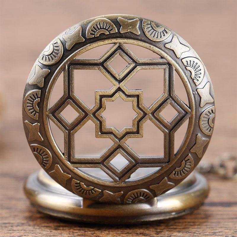 Women's Bronze Mechanical Pocket Watch - Merkabah - Pocket Watch Net