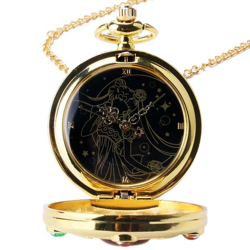Women's Quartz Full Hunter Pocket Watch - Crystal - Pocket Watch Net