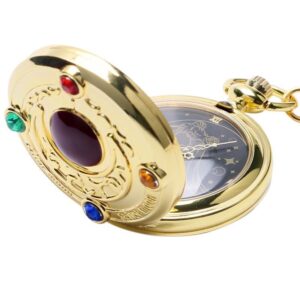 Women's Quartz Full Hunter Pocket Watch - Crystal - Pocket Watch Net