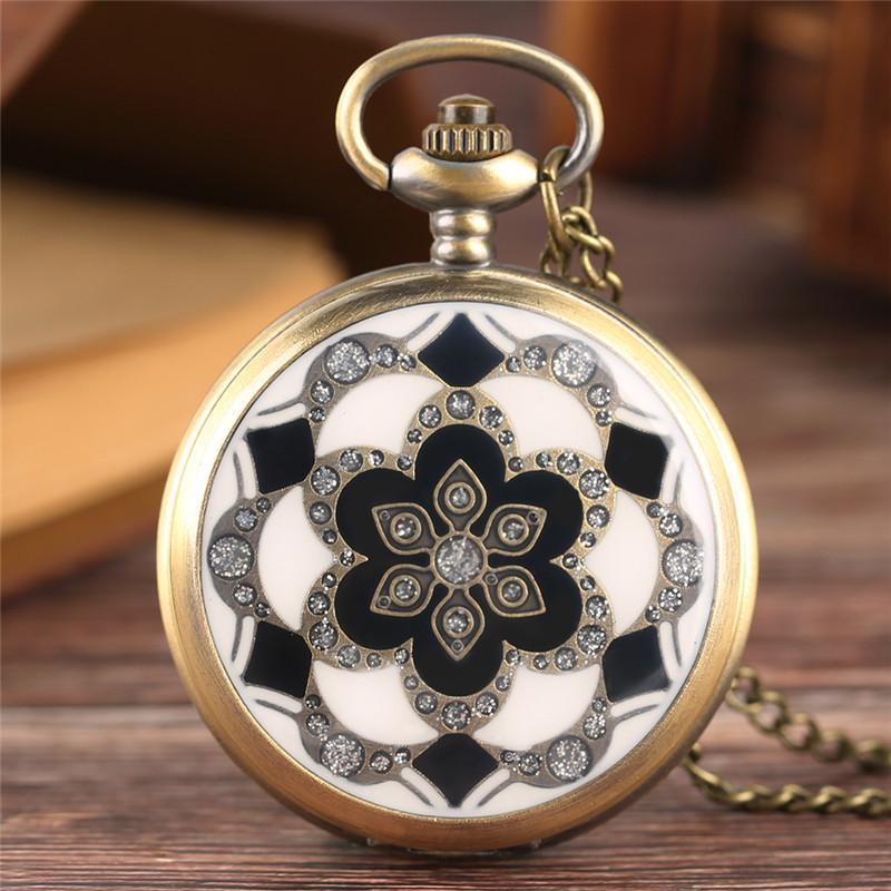 Women's Quartz Full Hunter Pocket Watch - Mandala - Pocket Watch Net