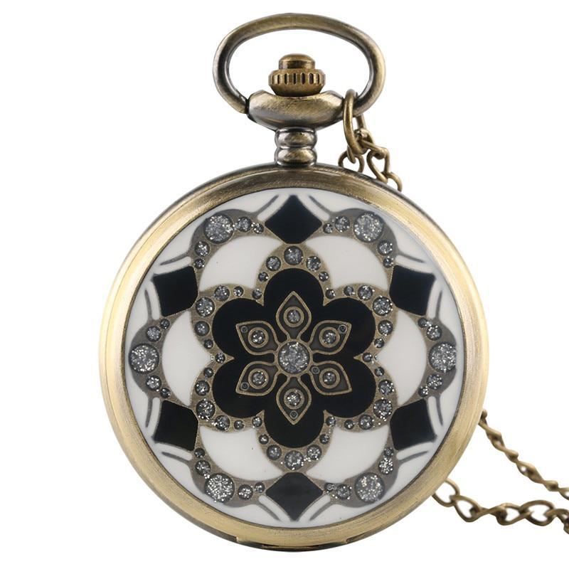 Women's Quartz Full Hunter Pocket Watch - Mandala - Pocket Watch Net