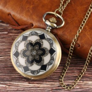 Women's Quartz Full Hunter Pocket Watch - Mandala - Pocket Watch Net