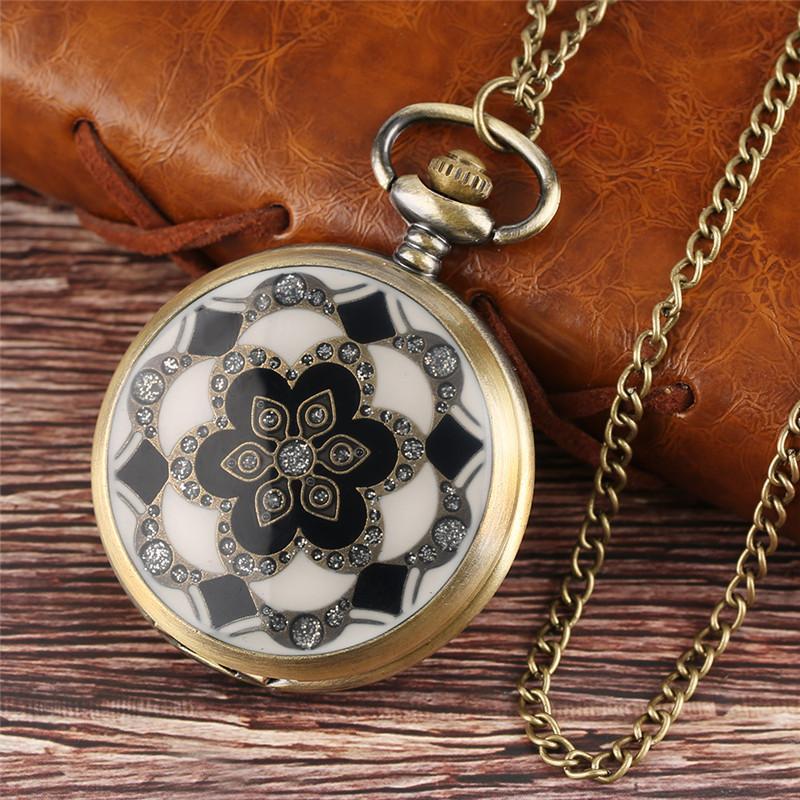 Women's Quartz Full Hunter Pocket Watch - Mandala - Pocket Watch Net