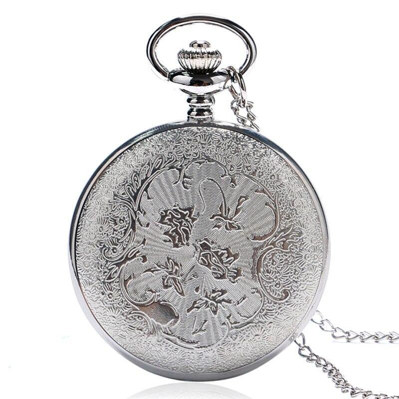 Women's Silver Quartz Pocket Watch - Siren - Pocket Watch Net