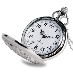 Women's Silver Quartz Pocket Watch - Siren - Pocket Watch Net