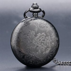 Women's Vintage Quartz Half Hunter Pocket Watch - Aura Silver - Pocket Watch Net