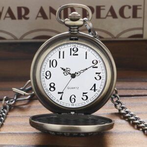 Wood Mechanical Half Hunter Pocket Watch - Woodie - Pocket Watch Net