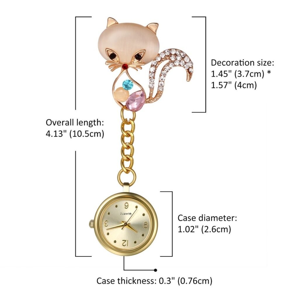 Nurse Watch - Cute Cat Design - Pocket Watch Net