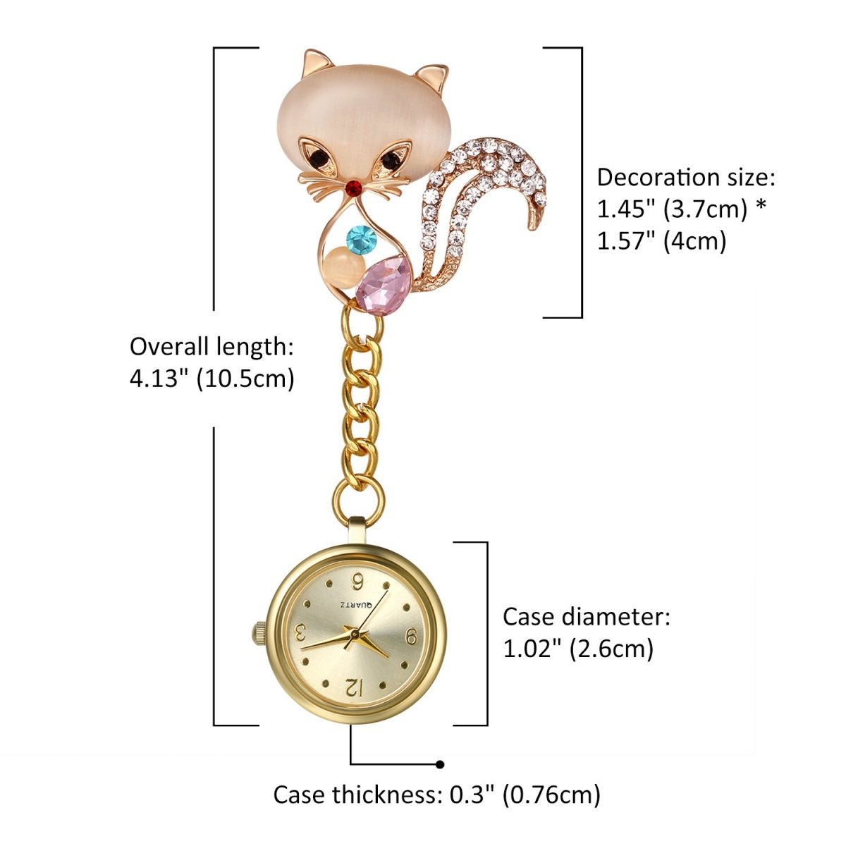 Nurse Watch - Cute Cat Design - Pocket Watch Net